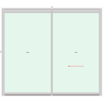 2 Panel Sliding Door 2400 x 2100